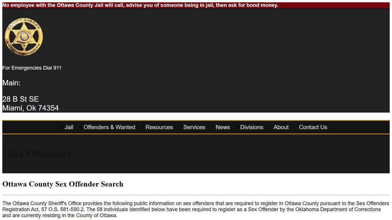 Sex Offenders - Ottawa County Sheriff's Office