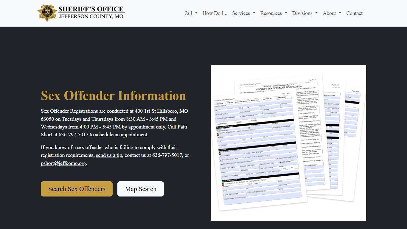Sex Offenders | Jefferson County Sheriff's Office